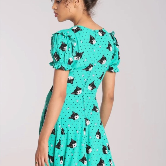 Hell Bunny vintage pin up style cat print dress. - Picture 2 of 2